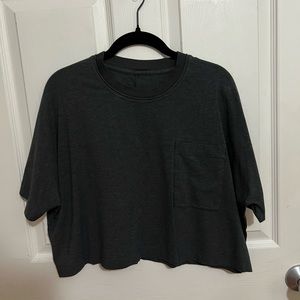 Dark Gray Lululemon Crop Tee